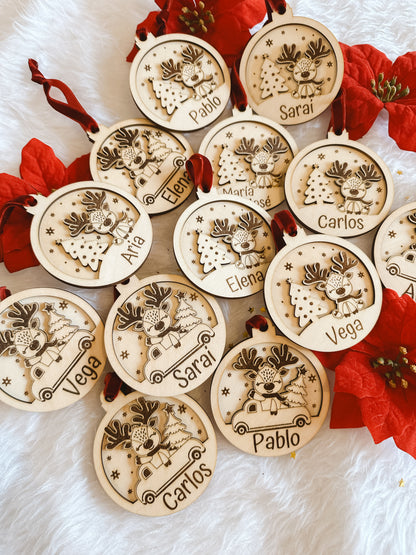 Bola Navidad Personalizada Reno 🎄