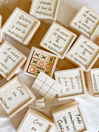 3 en raya madera personalizado