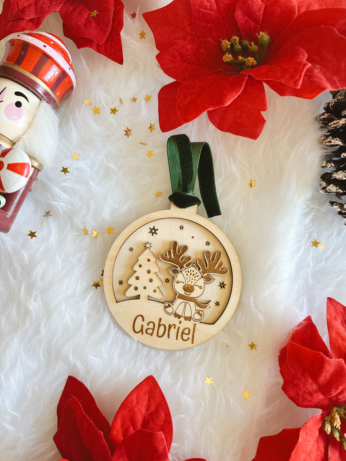 Bola Navidad Personalizada Reno 🎄