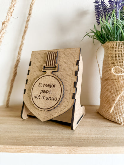 Mini atril de madera personalizado