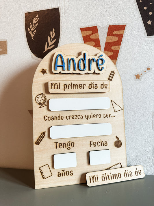 Placa “Primer día / Último día” - Vuelta al cole 📚