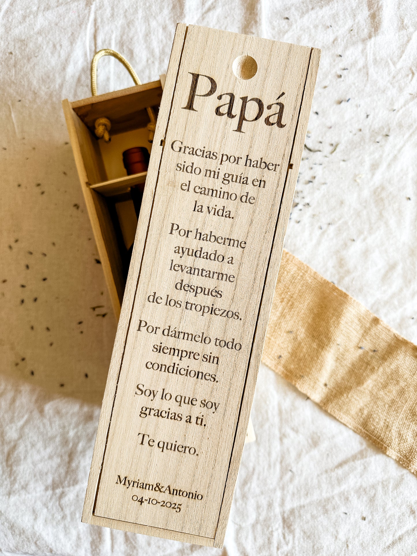 Caja vino personalizada de madera 🍷