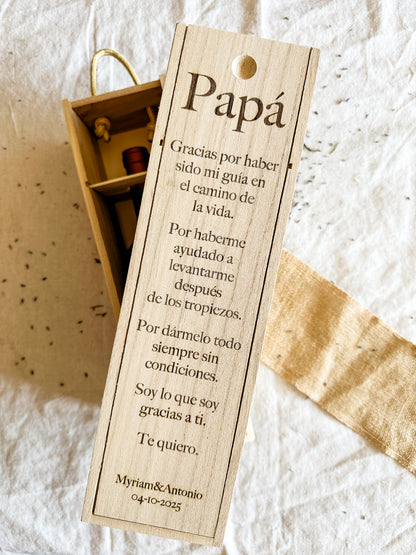 Caja vino personalizada de madera 🍷