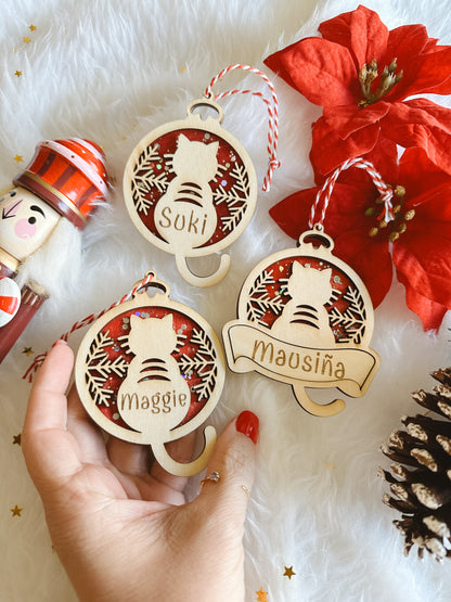Bola Navidad Personalizada Gatito 🐱 🎄