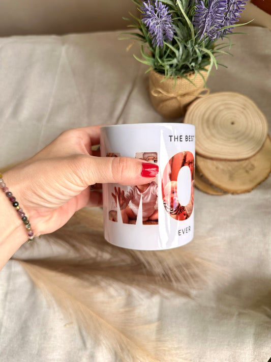 Taza Personalizada - Mejor Mamá / Papá + Fotos