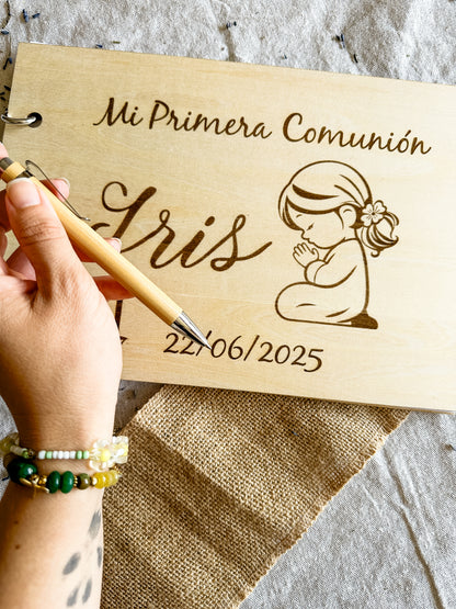 Libro de firmas de madera