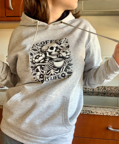 Sudadera Unisex - Coffee is life - Última unidad