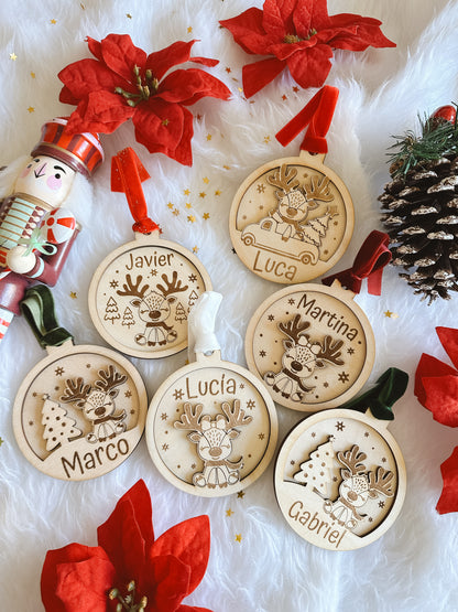 Bola Navidad Personalizada Reno 🎄