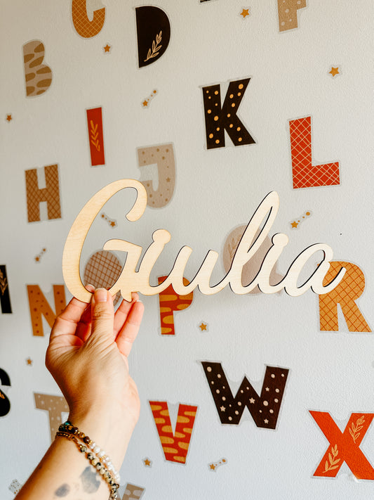 Nombre en madera personalizado