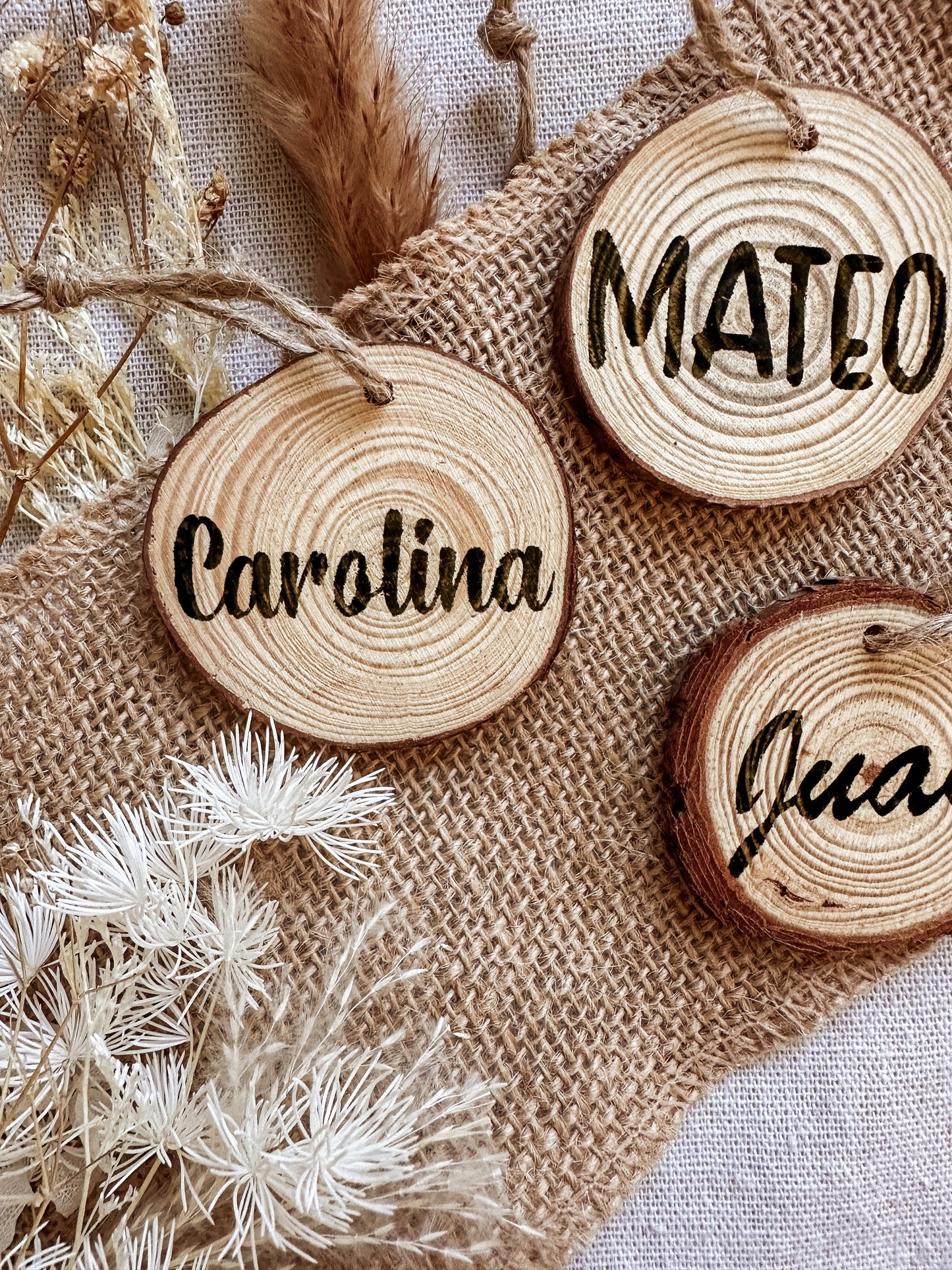 Marcasitios Personalizados / Identificaciones Personalizadas - Rodajas Madera