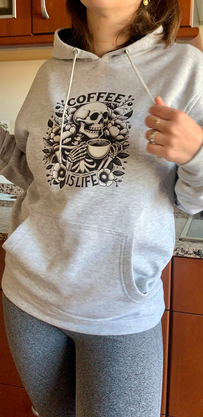 Sudadera Unisex - Coffee is life - Última unidad