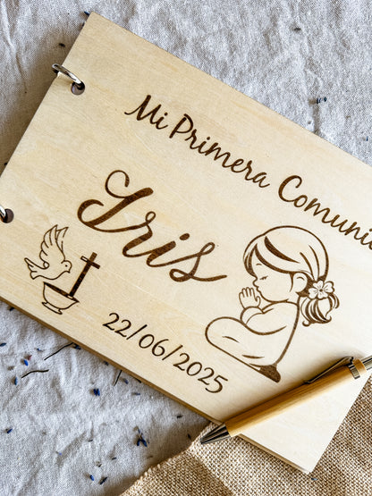 Libro de firmas de madera