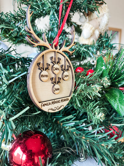 Adorno Navideño Madera “Mi Familia”