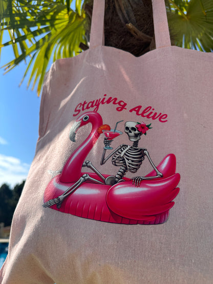 Tote Bag Verano - "Staying Alive" - Última Unidad