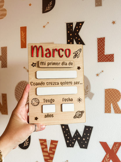 Placa “Primer día / Último día” - Vuelta al cole 📚