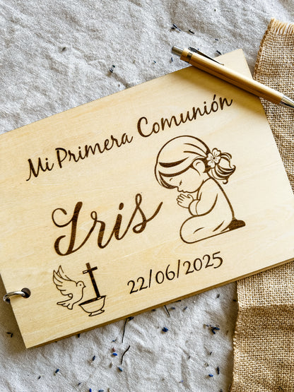 Libro de firmas de madera