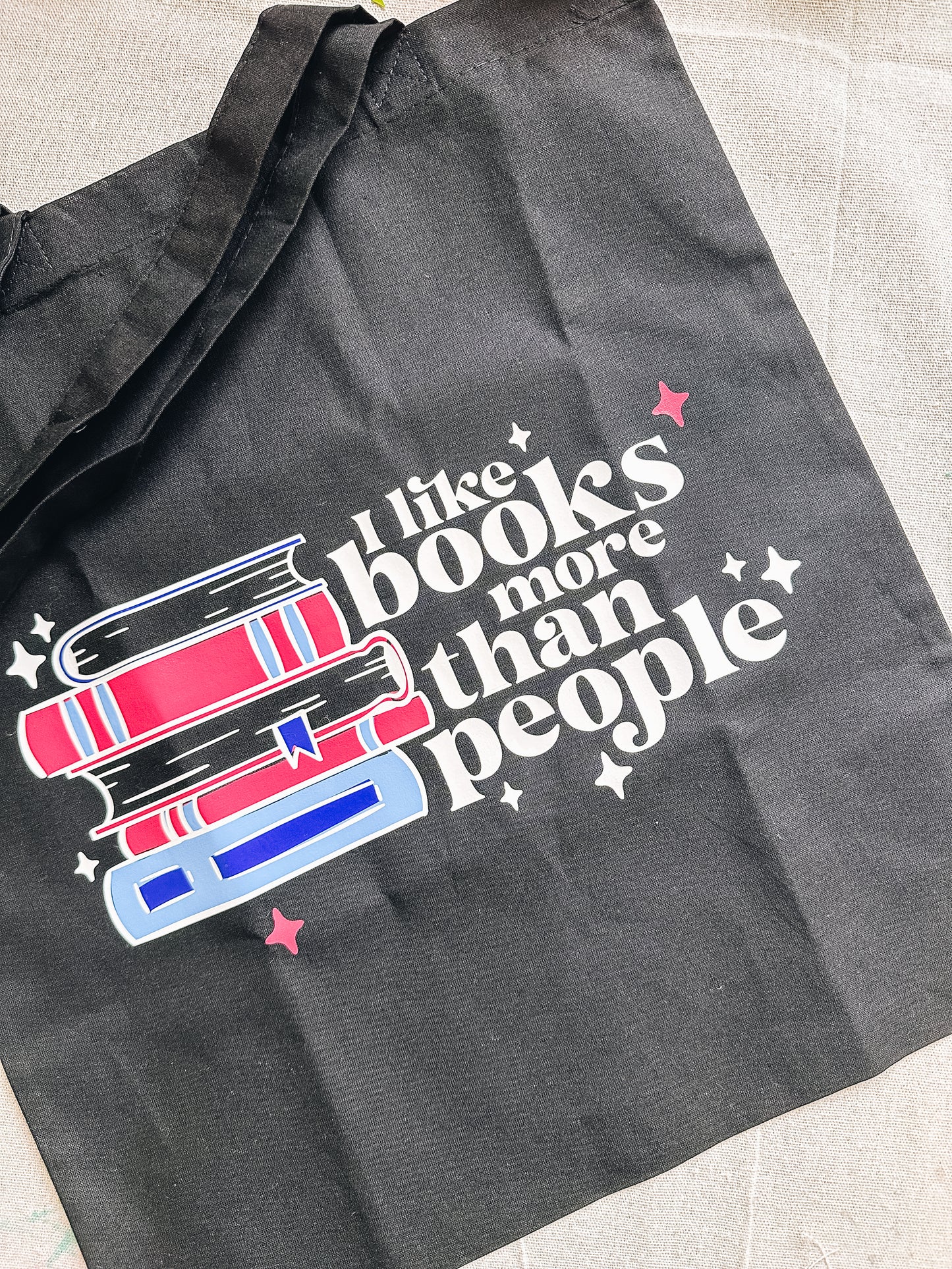 Tote Bag Book Lovers- I like books more than people