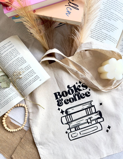 Tote Bag Book lovers - Books & Coffee