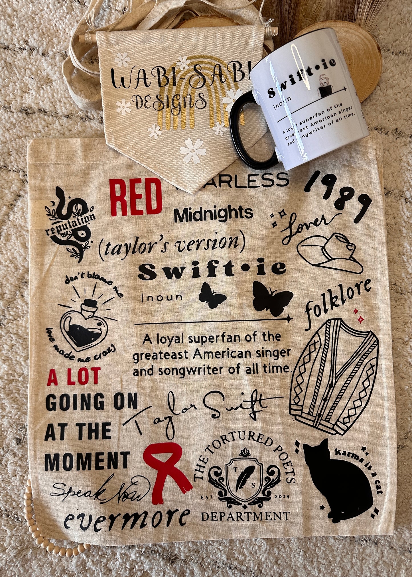 Pack Tote Bag + Taza Personalizada Taylor Swift