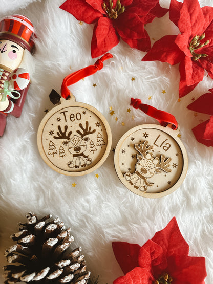 Bola Navidad Personalizada Reno 🎄