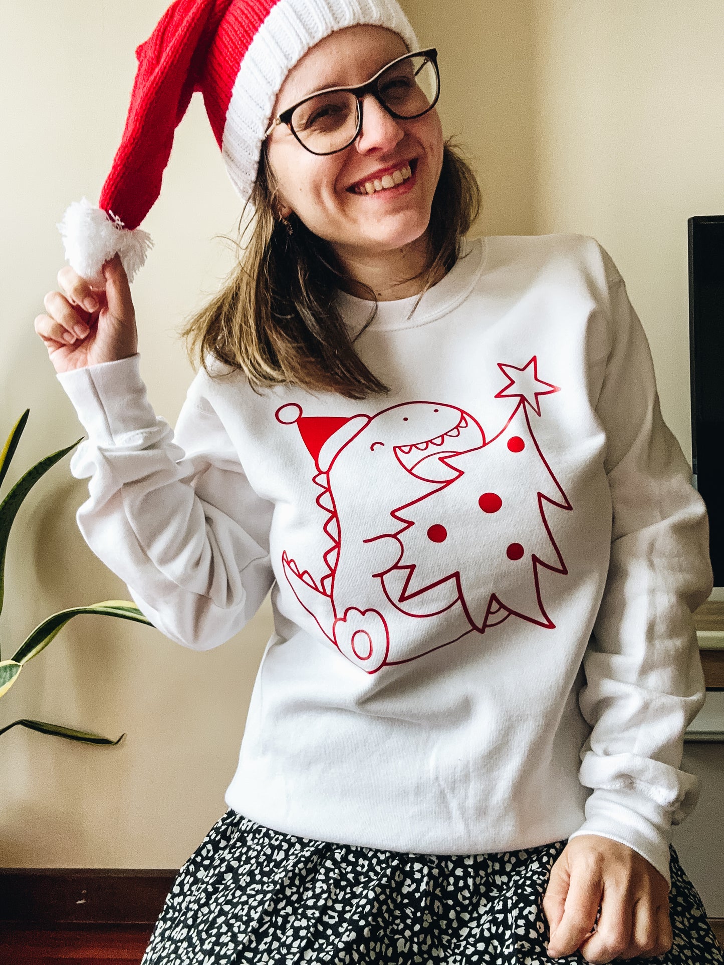 Sudadera Algodón Navidad - Dino🦖