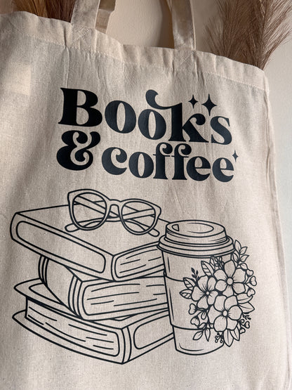 Tote Bag Book lovers - Books & Coffee